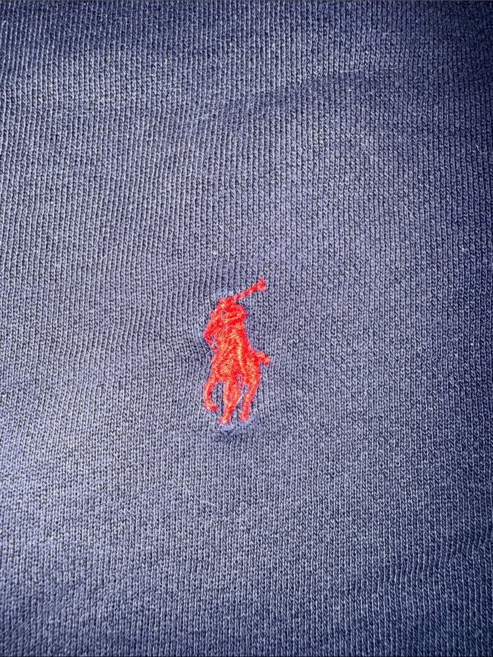 Polo by Ralph Lauren Navy Crewneck Sweater with Red Pony - XL B15